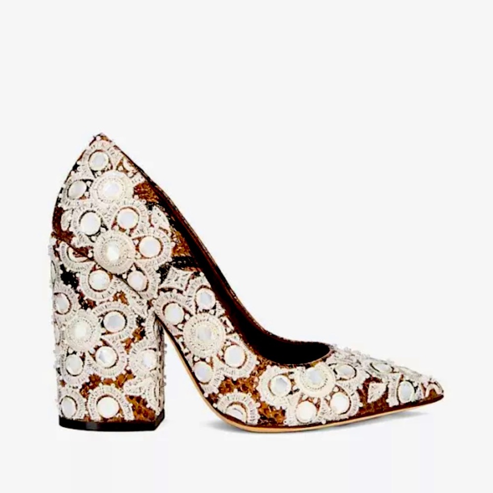 Tory Burch Francesca Roccia Python Pumps -Size 8.5 NWOT